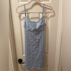 Brandy melville blue and white dress size small